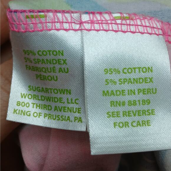 Lilly Pulitzer Women's Palm Reader Print Michele V-Neck Top Multicolor Large - Picture 4 of 8